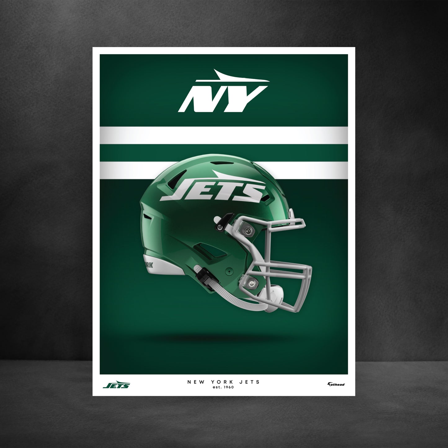 New York Jets - Helmet Series - Peel & Stick Poster - Official NFL - Reusable Vinyl Wall Decal