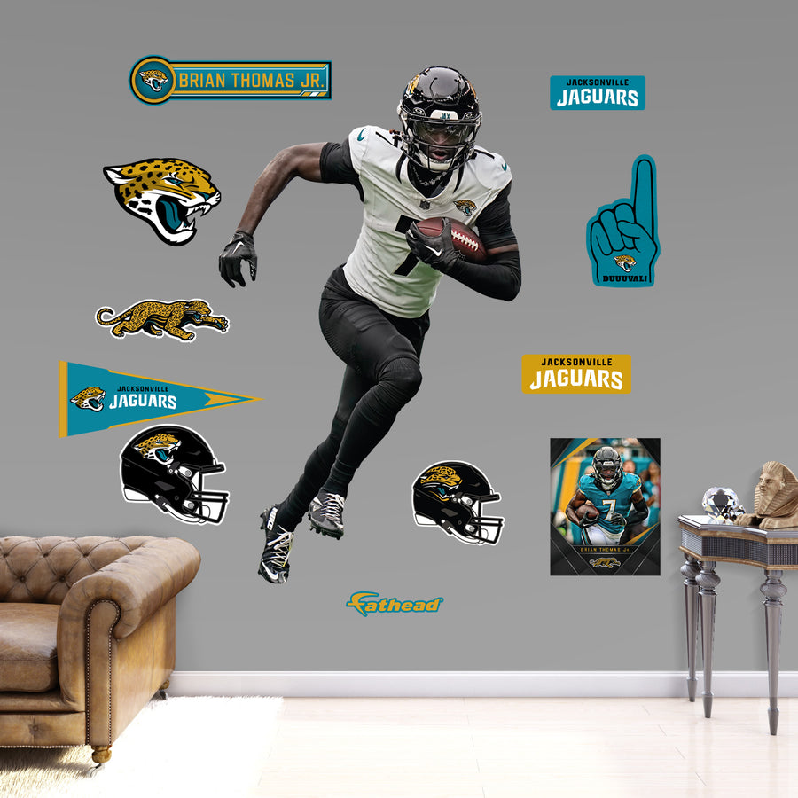 Brian Thomas Jr. - RealBig Collection - Official NFL - Jacksonville Jaguars - Reusable Vinyl Wall Decals