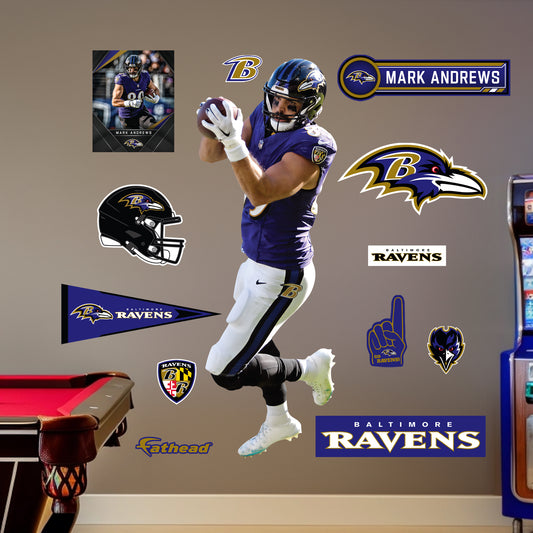 Baltimore Ravens: Mark Andrews         - Officially Licensed NFL Removable     Adhesive Decal