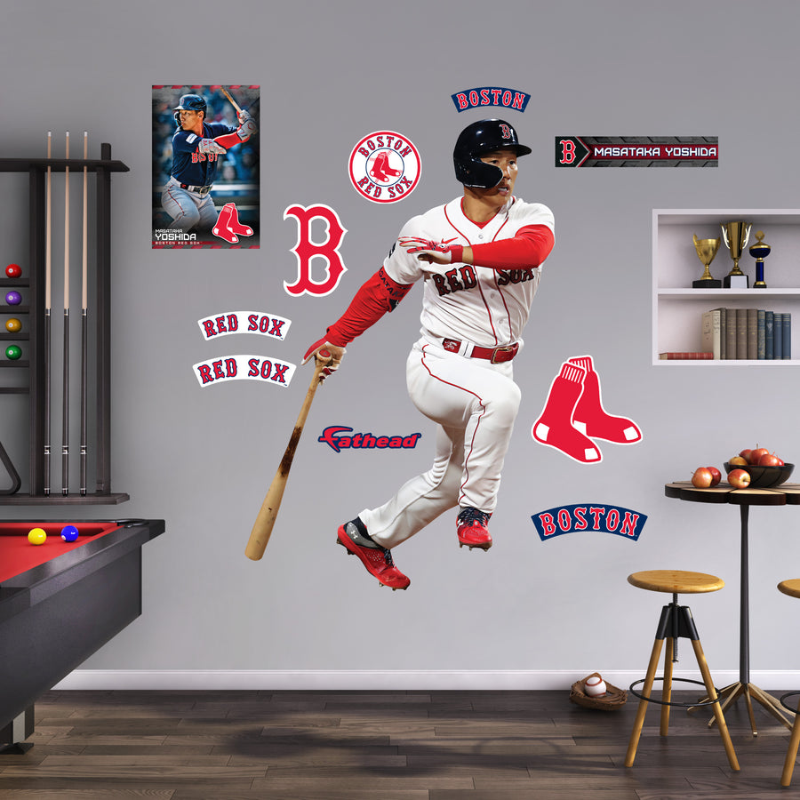 Masataka Yoshida - RealBig Collection - Official MLB - Boston Red Sox - Reusable Vinyl Wall Decals