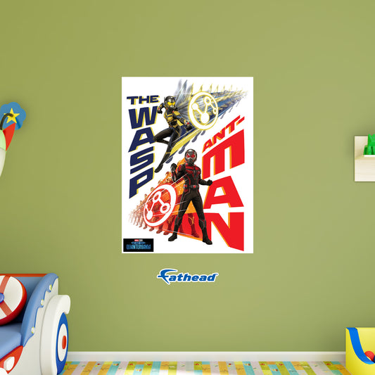 Ant-Man and the Wasp Quantumania:  Superheroes Poster        - Officially Licensed Marvel Removable     Adhesive Decal