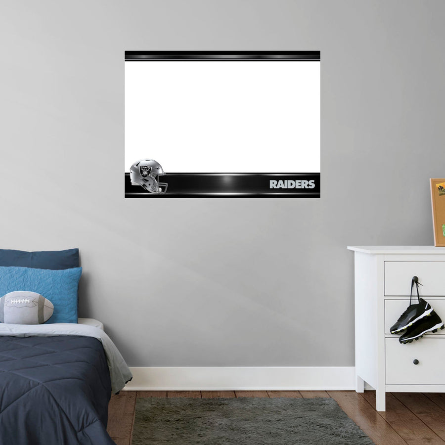 Las Vegas Raiders - Helmet - Dry Erase Whiteboard - Official NFL - Reusable Vinyl Wall Decal