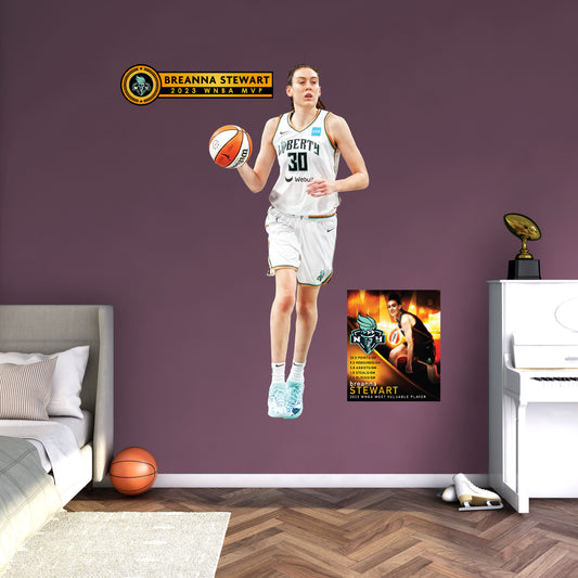 New York Liberty: Breanna Stewart  MVP        - Officially Licensed WNBA Removable     Adhesive Decal