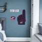 Columbus Blue Jackets:    Foam Finger        - Officially Licensed NHL Removable     Adhesive Decal