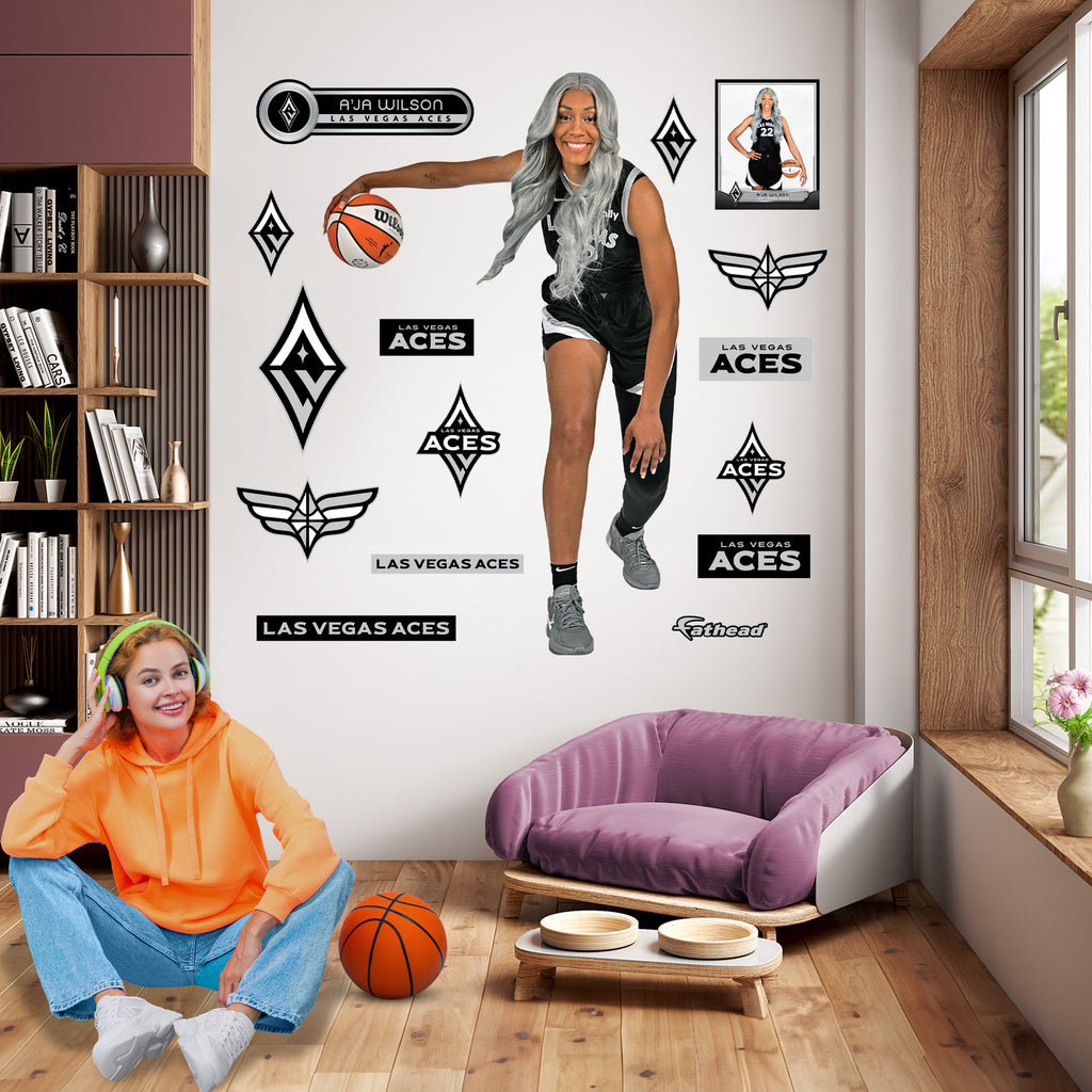 Life-Size Athlete +15 Decals  (46"W x 75"H) 