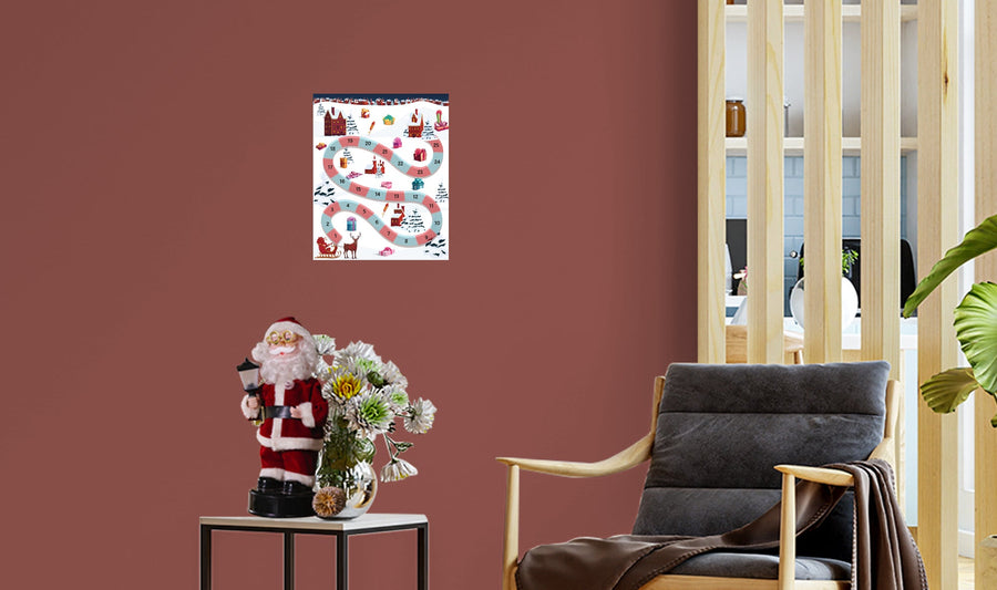Christmas:  Santa is Leaving Calendar Dry Erase        -   Removable     Adhesive Decal