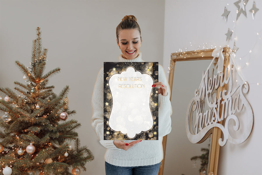 New Years:  Resolution Glamorous Dry Erase        -      Dry Erase Foam Core