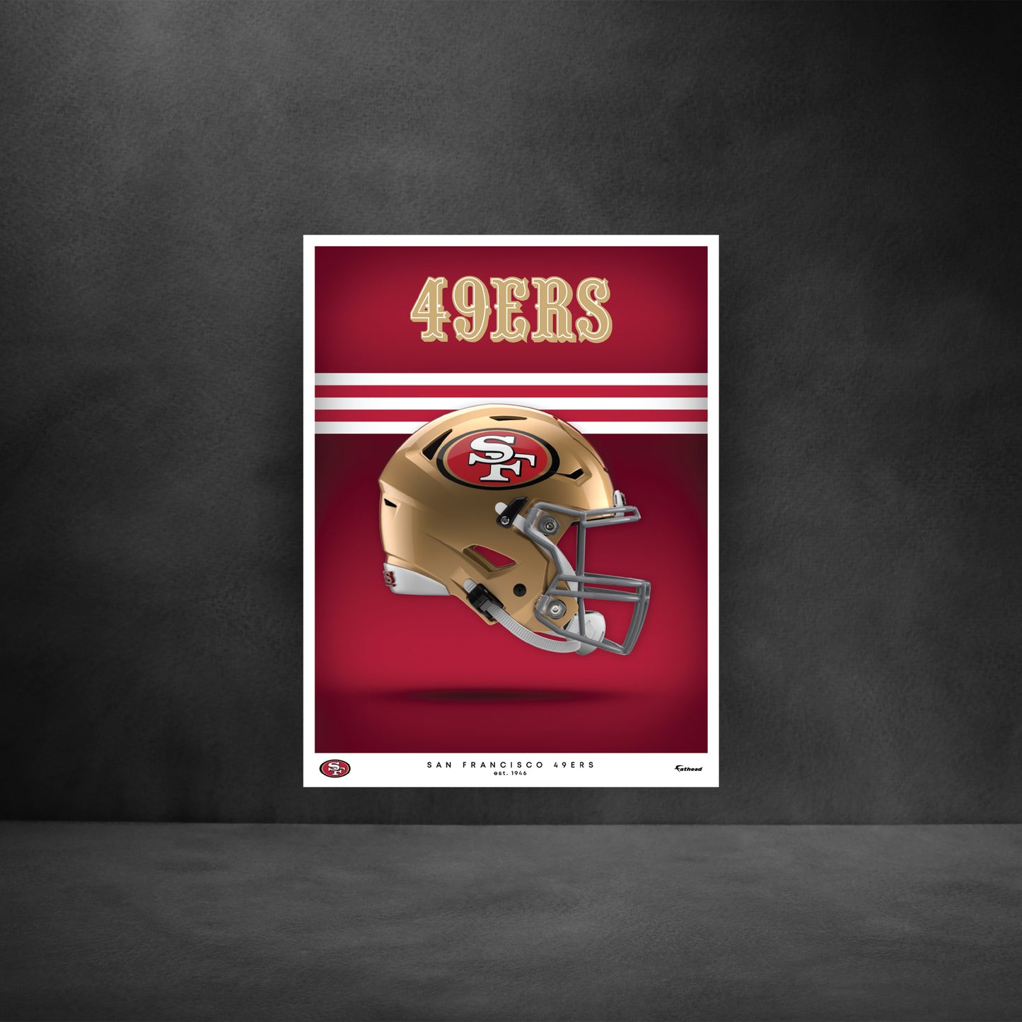 San Francisco 49ers - Helmet Series - Peel & Stick Poster - Official NFL - Reusable Vinyl Wall Decal