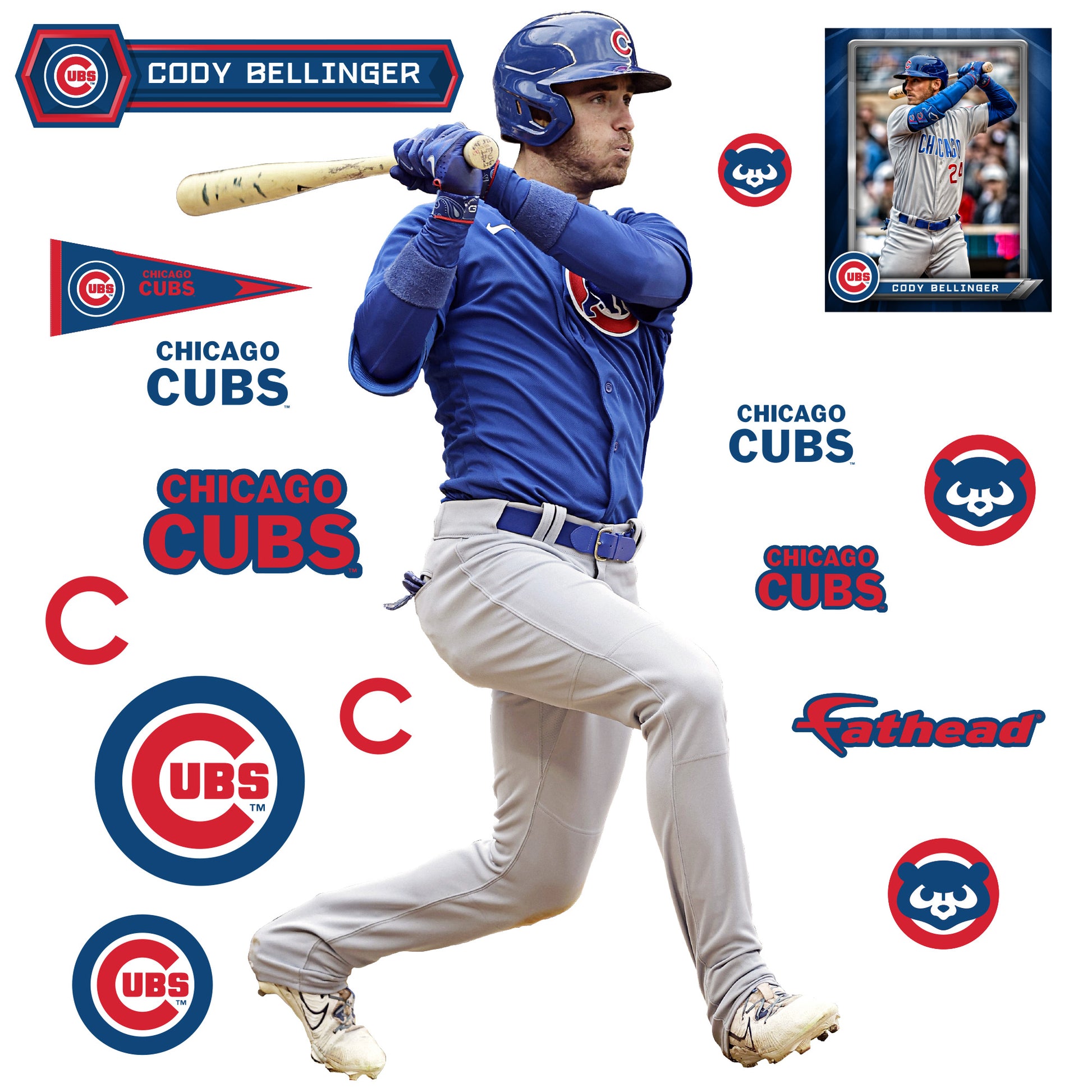 Chicago Cubs: Cody Bellinger 2023 - Officially Licensed MLB Removable  Adhesive Decal