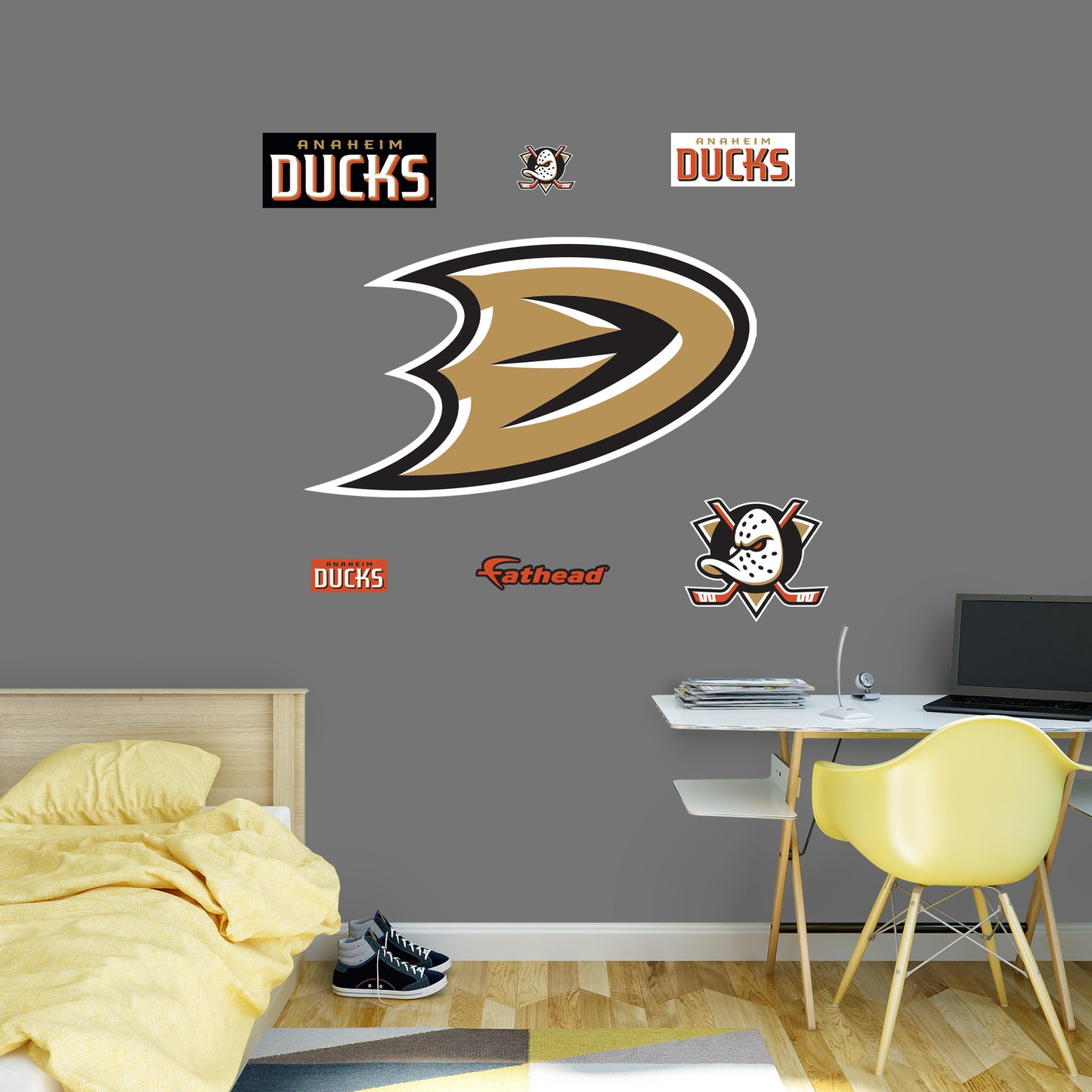 Anaheim Ducks - RealBig Secondary Logo Collection - Official NHL - Reusable Vinyl Wall Decals