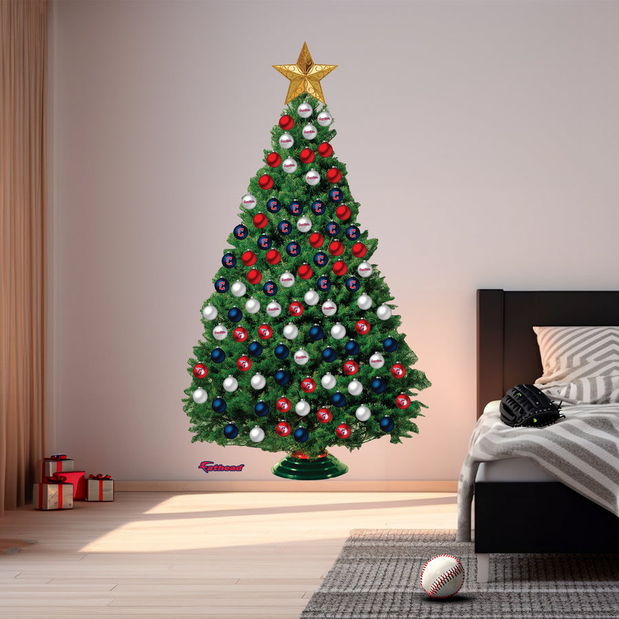 Cleveland Guardians - Decorate Your Own Christmas Tree - Official MLB - Reusable Vinyl Wall Decals
