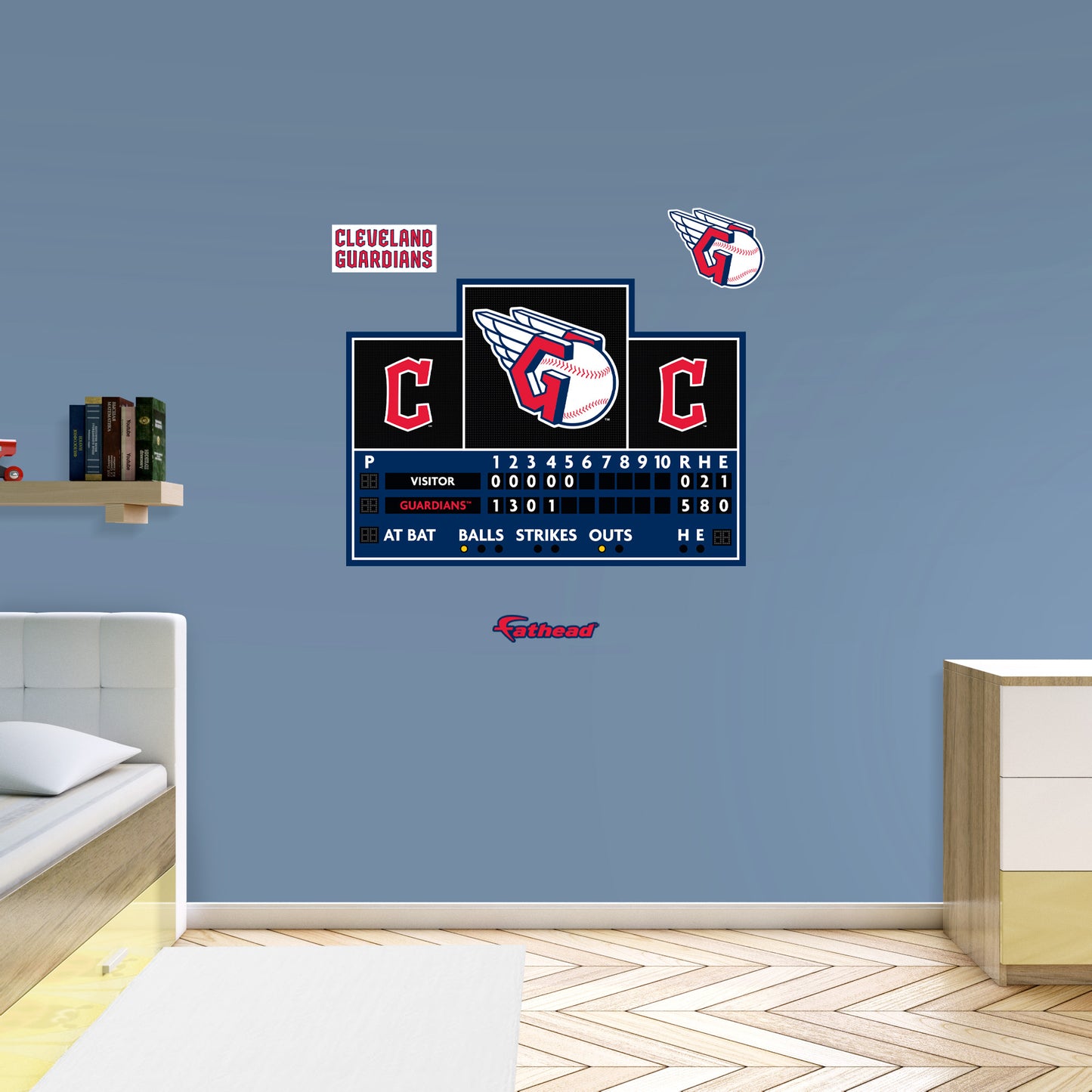 Cleveland Guardians:  Scoreboard        - Officially Licensed MLB Removable     Adhesive Decal