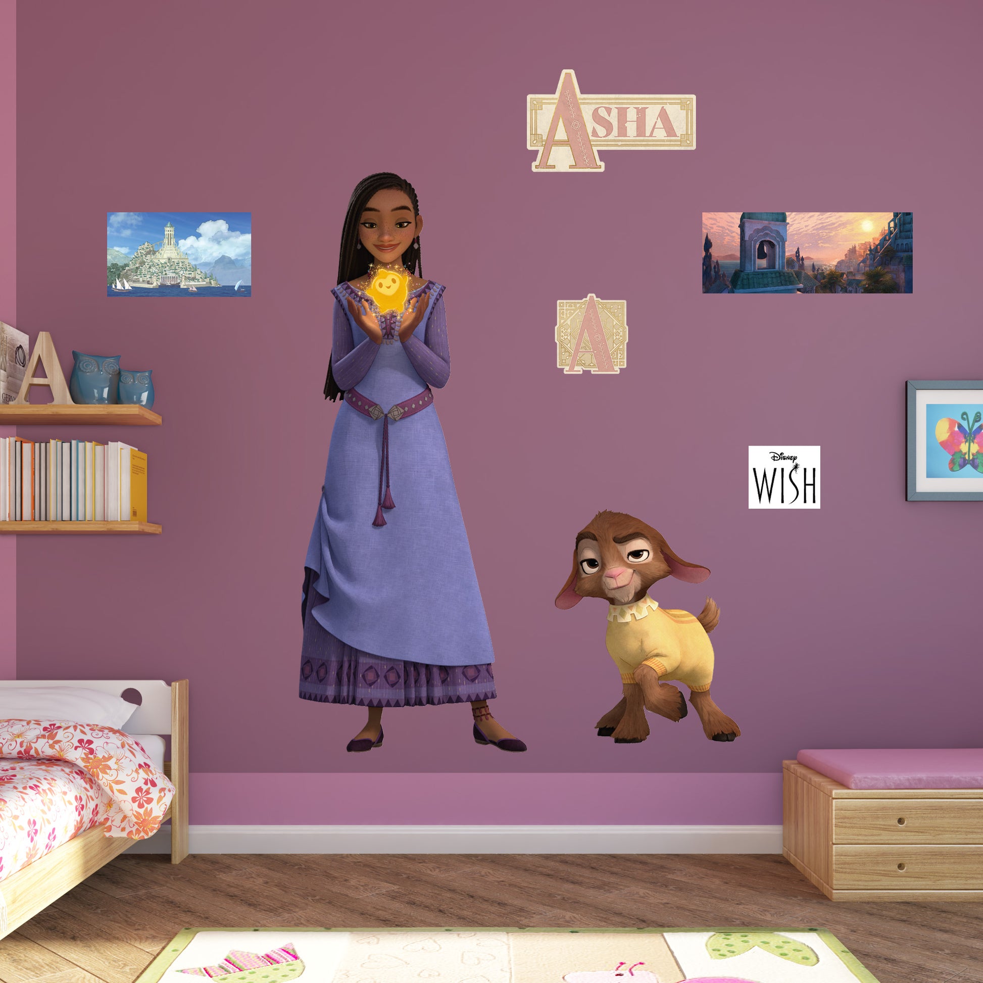 Wish: Asha Stars Poster - Officially Licensed Disney Removable Adhesive  Decal