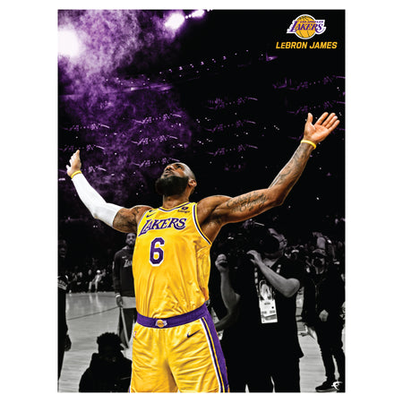Los Angeles Lakers: LeBron James 2021 75th Anniversary Limited Edition - NBA Removable Adhesive Wall Decal Life-Size Athlete +3 Wall Decals 51W x 78