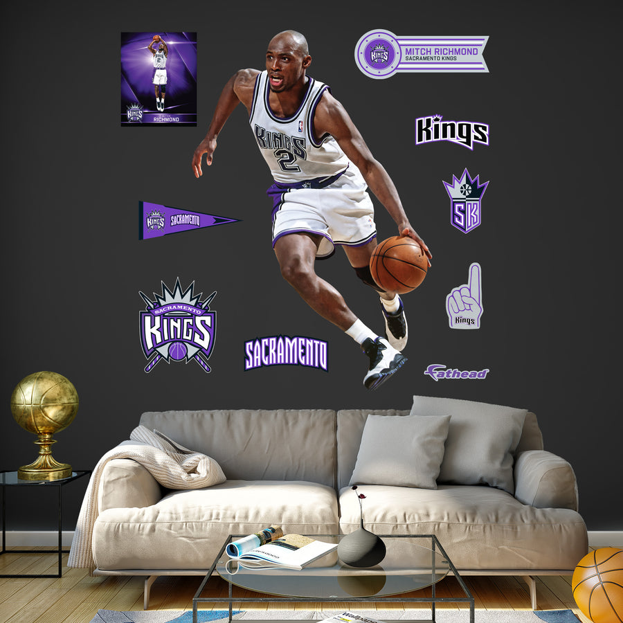 Mitch Richmond Legend - RealBig Collection - Official NBA - Sacramento Kings - Reusable Vinyl Wall Decals