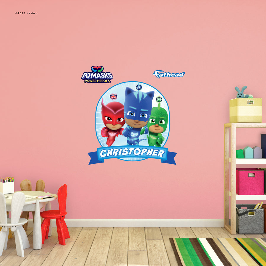 Catboy, Gekko, and Owlette - PJ Masks - RealBig Collection - Official Hasbro - Reusable Vinyl Wall Decals