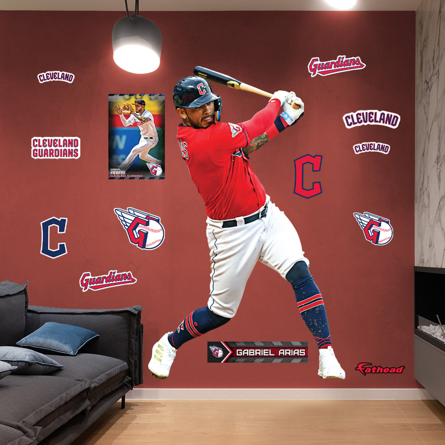 Gabriel Arias - RealBig Collection - Official MLB - Cleveland Guardians - Reusable Vinyl Wall Decals