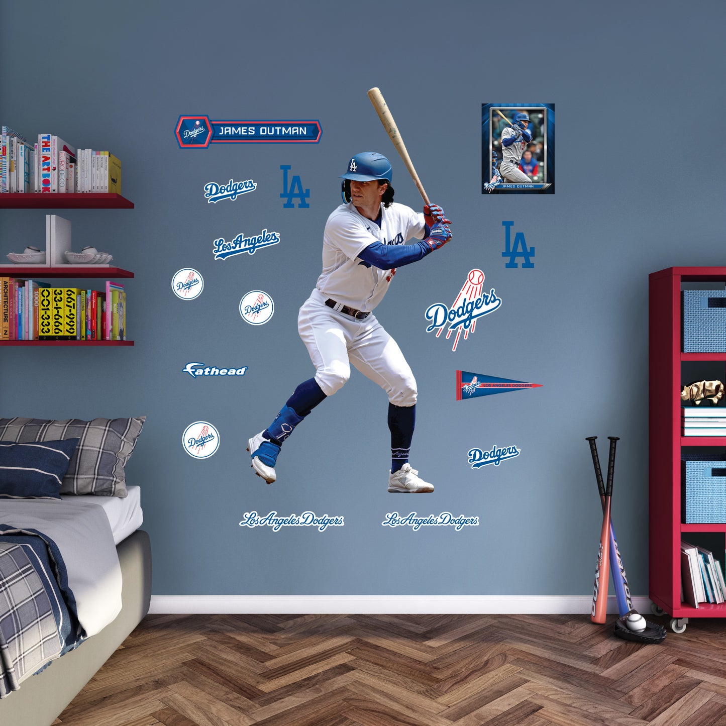 Los Angeles Dodgers: James Outman 2023        - Officially Licensed MLB Removable     Adhesive Decal