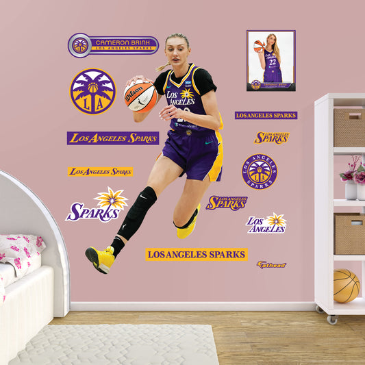 Los Angeles Sparks: Cameron Brink         - Officially Licensed WNBA Removable     Adhesive Decal