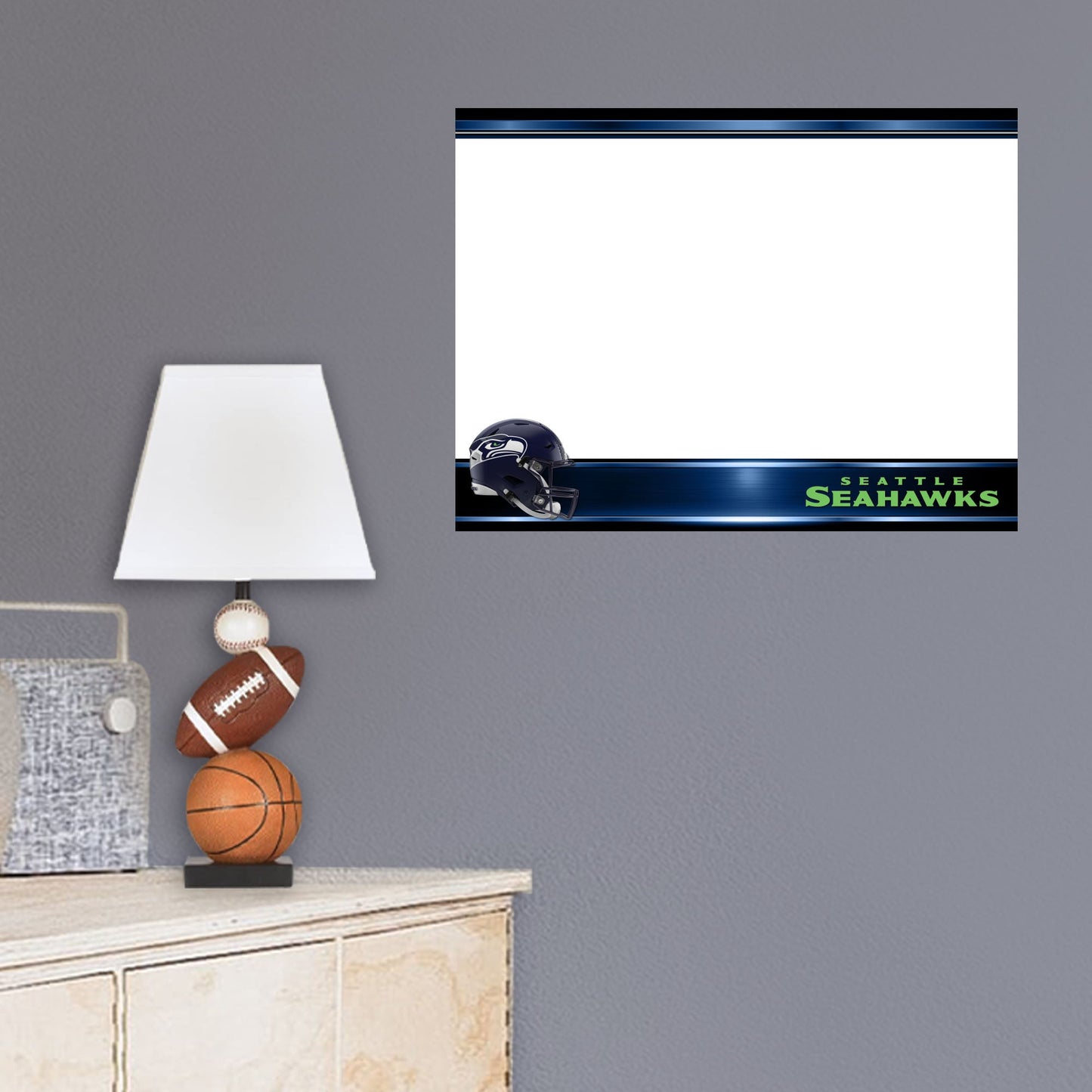 Seattle Seahawks:   Helmet Dry Erase Whiteboard        - Officially Licensed NFL Removable     Adhesive Decal