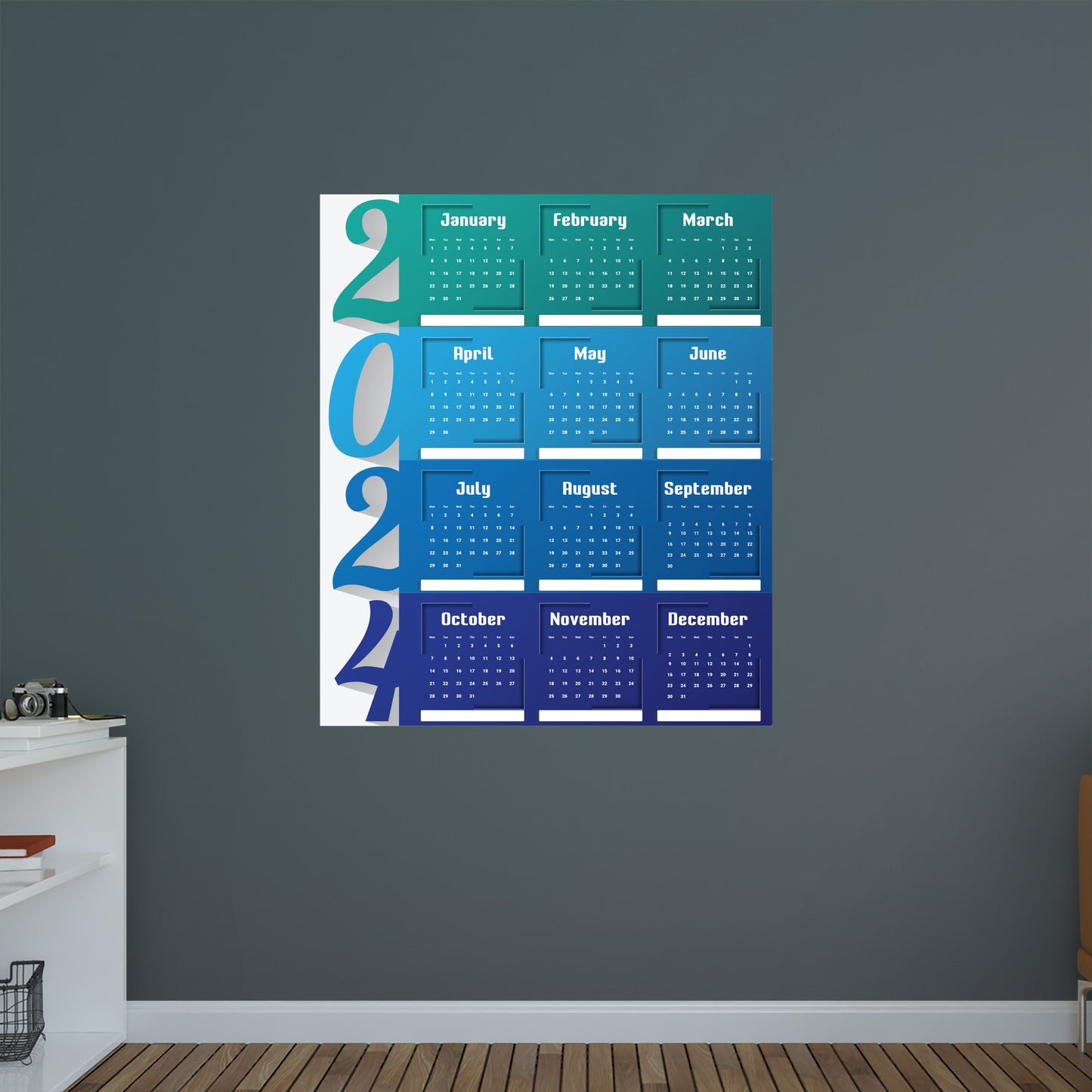 2024 Calendar: Cold Dry Erase - Removable Adhesive Decal – Fathead