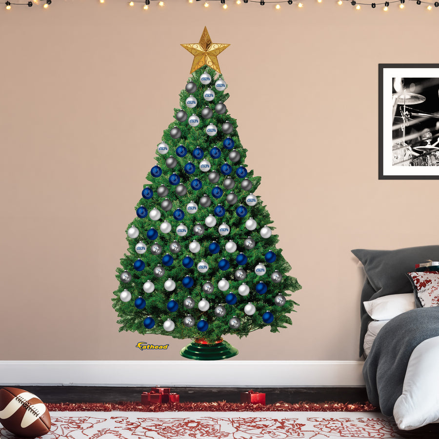 Indianapolis Colts - Decorate Your Own Christmas Tree - Official NFL - Reusable Vinyl Wall Decals