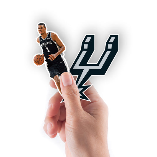 San Antonio Spurs: Victor Wembanyama Minis        - Officially Licensed NBA Removable     Adhesive Decal