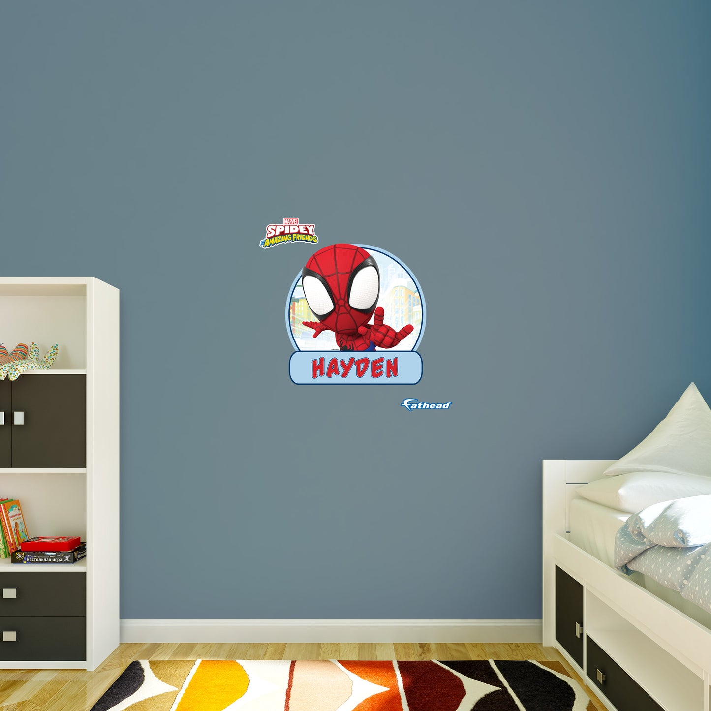 Spidey and his Amazing Friends: Spidey Personalized Name Icon        - Officially Licensed Marvel Removable     Adhesive Decal