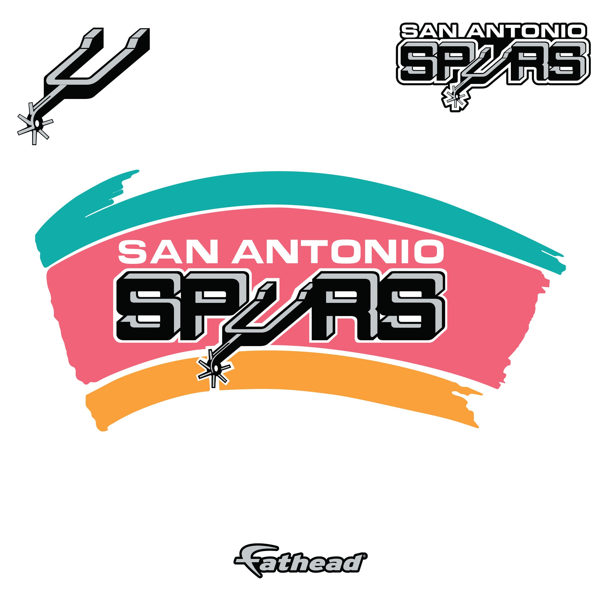 Fat Fead San Antonio Spurs - RealBig Classic Logo Collection - Official NBA - R ...