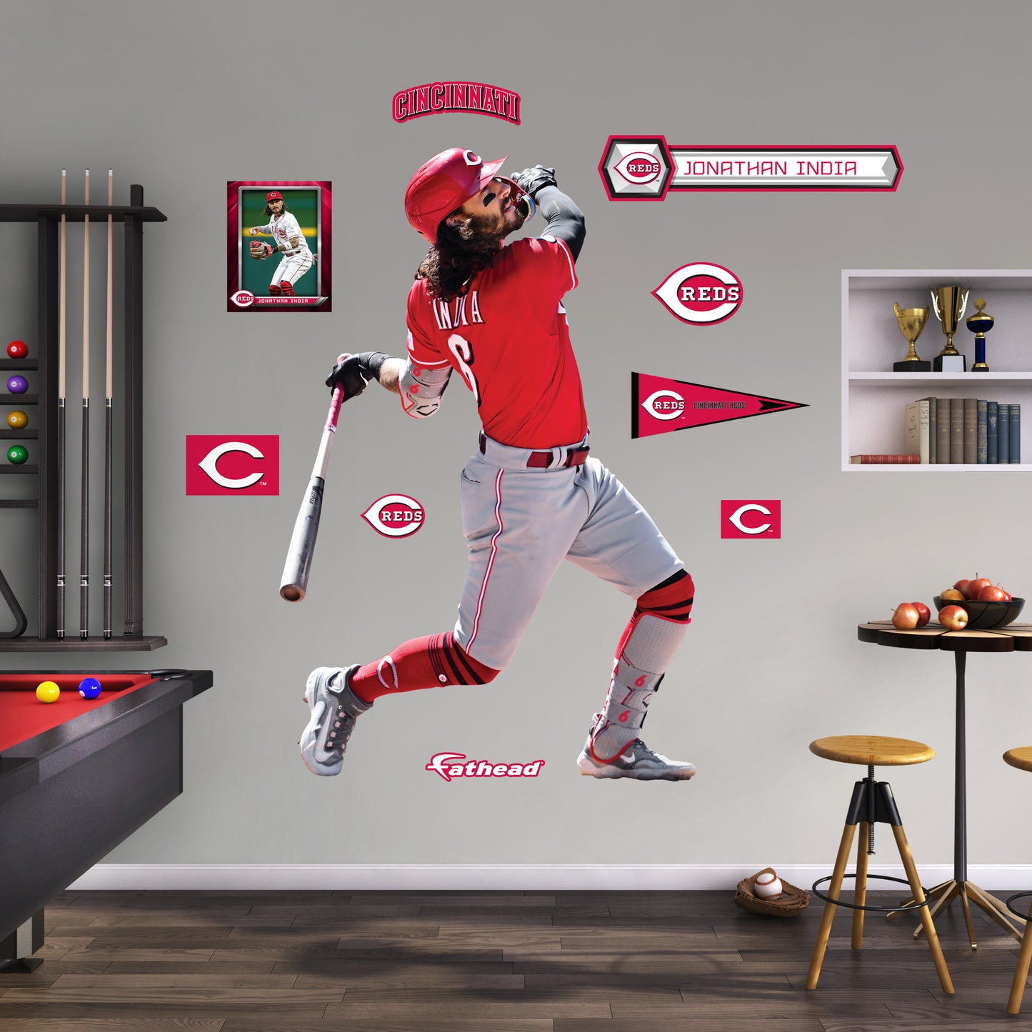 Cincinnati Reds: Jonathan India 2021 - Officially Licensed MLB Removable  Adhesive Decal
