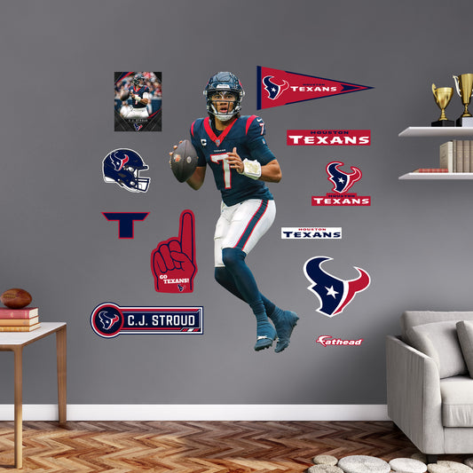 Houston Texans: C.J. Stroud         - Officially Licensed NFL Removable     Adhesive Decal