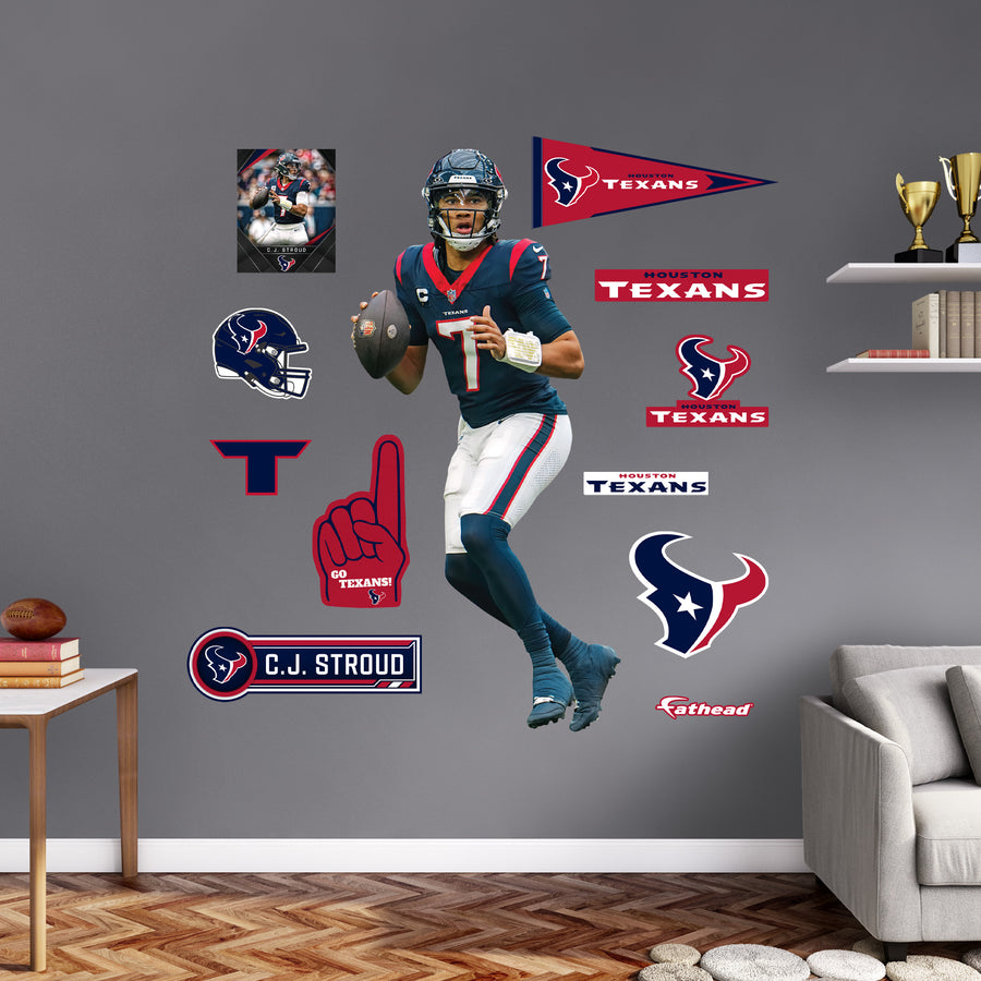 C.J. Stroud - RealBig Collection - Official NFL - Houston Texans - Reusable Vinyl Wall Decals #1