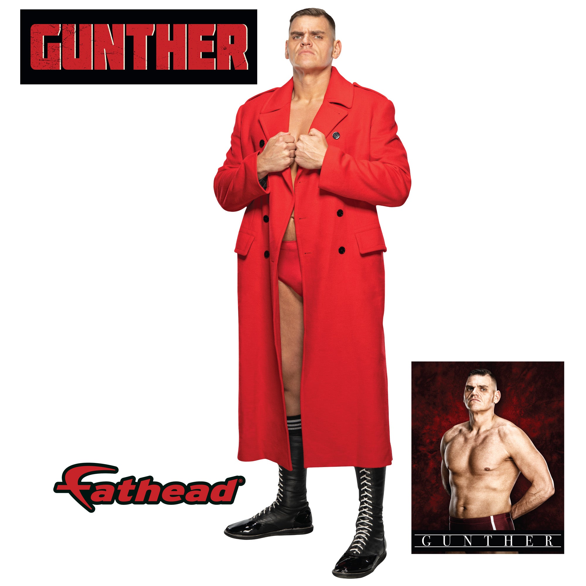 Gunther - RealBig Collection - Official WWE - Reusable Vinyl Wall Deca ...