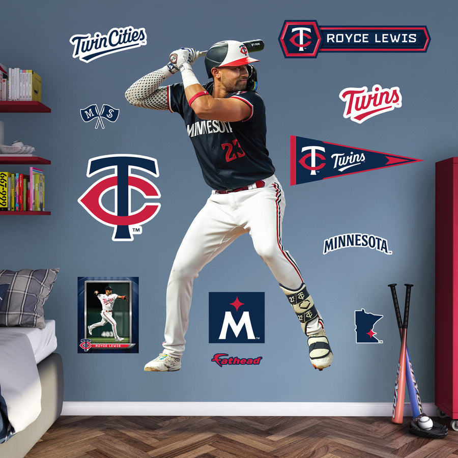 Royce Lewis - RealBig Collection - Official MLB - Minnesota Twins - Reusable Vinyl Wall Decals