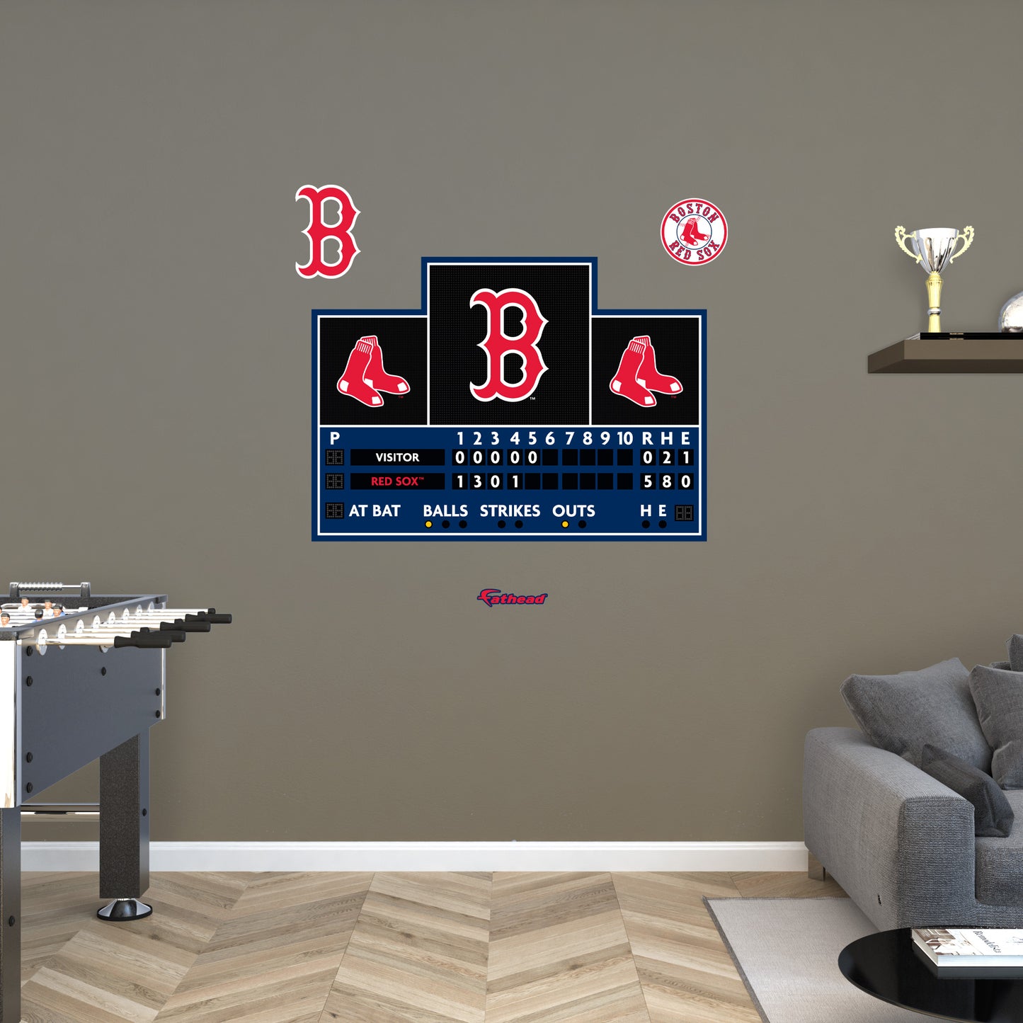 Boston Red Sox:  Scoreboard        - Officially Licensed MLB Removable     Adhesive Decal