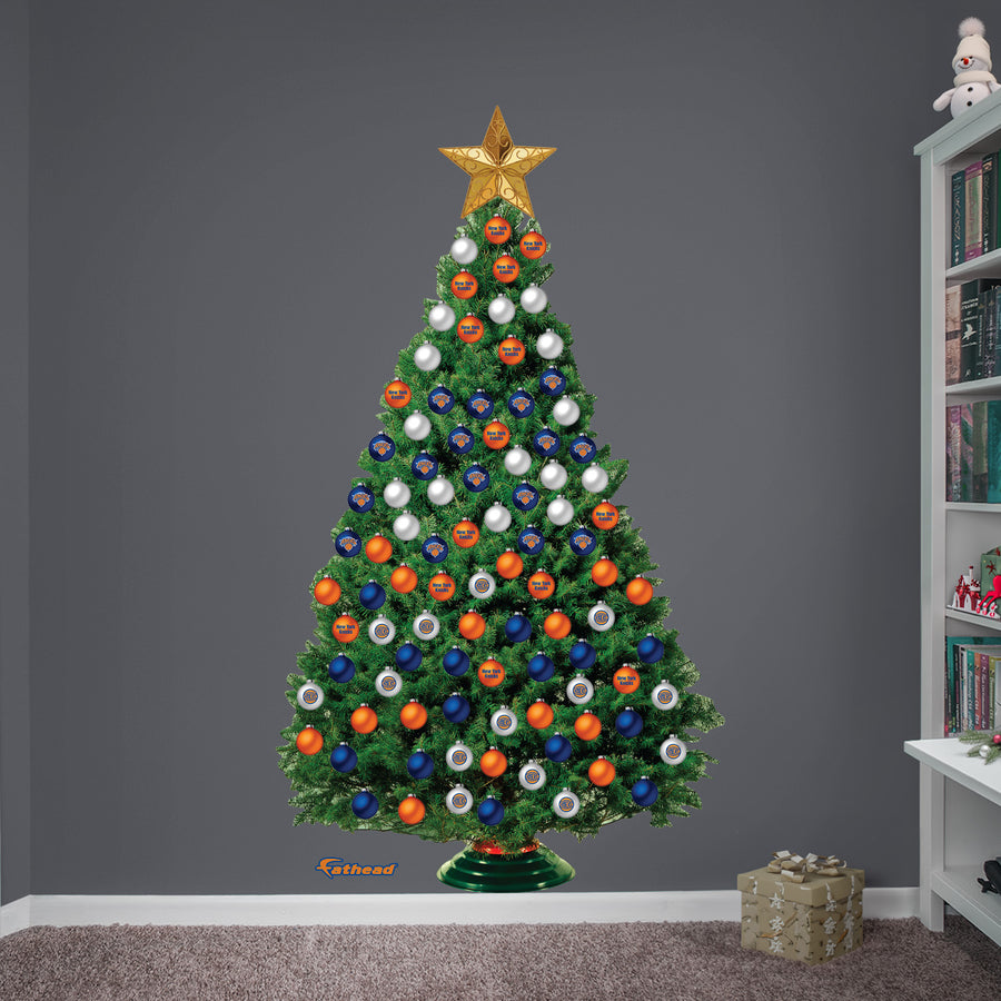 New York Knicks - Decorate Your Own Christmas Tree - Official NBA - Reusable Vinyl Wall Decals