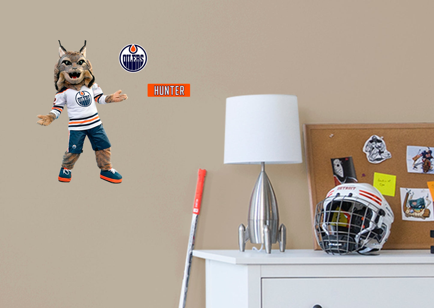 Edmonton Oilers: Hunter  Mascot        - Officially Licensed NHL Removable     Adhesive Decal