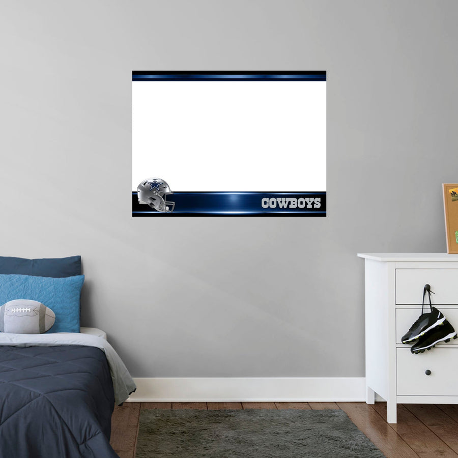 Dallas Cowboys - Helmet - Dry Erase Whiteboard - Official NFL - Reusable Vinyl Wall Decal