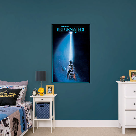 Return of the Jedi 40th:  Lightsaber Movie Poster        - Officially Licensed Star Wars Removable     Adhesive Decal