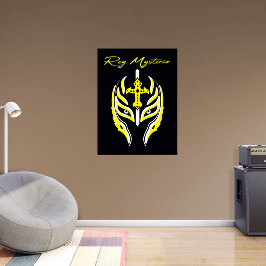 Rey Mysterio Mask Poster        - Officially Licensed WWE Removable     Adhesive Decal