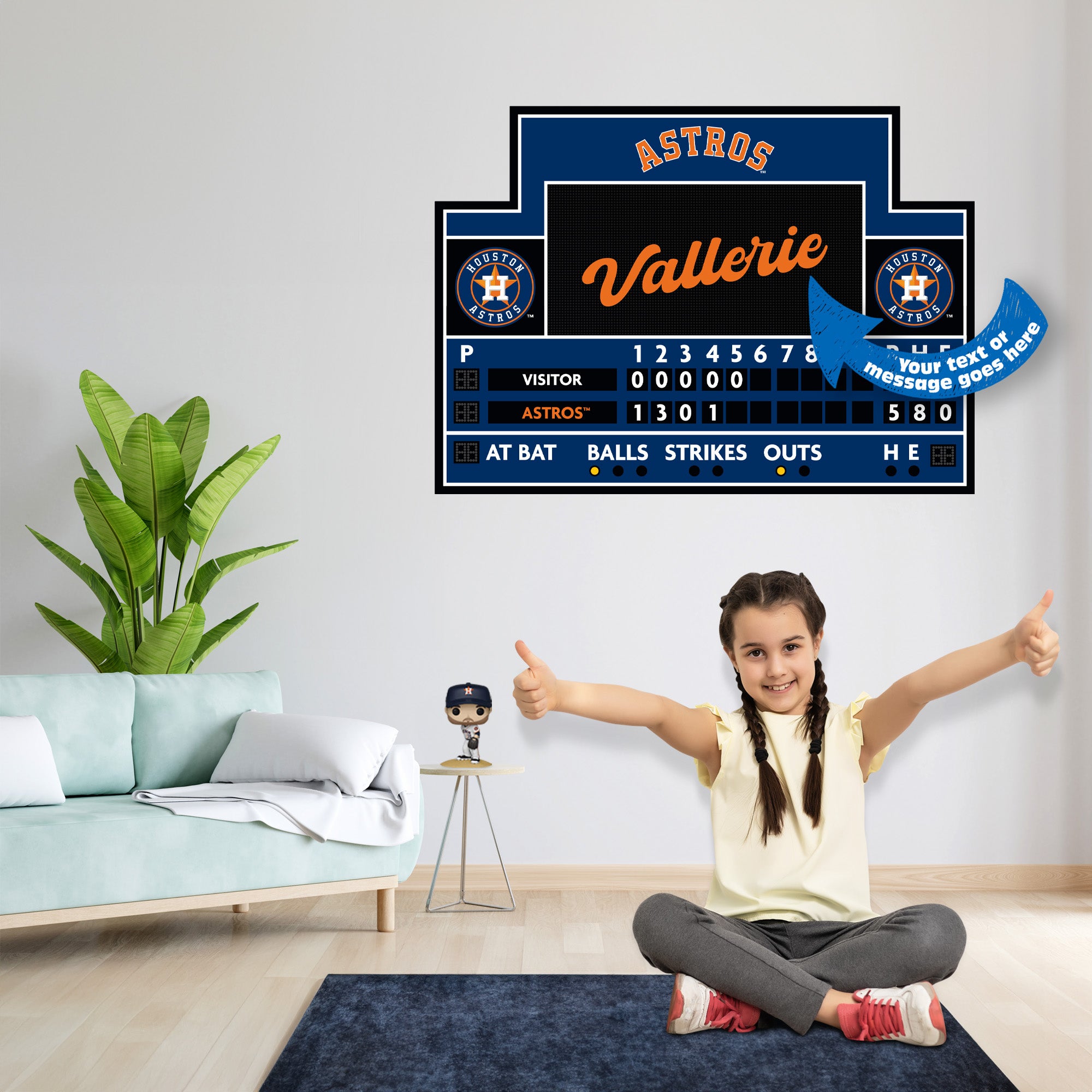 Houston Astros - Scoreboard Graphic - With Personalized Name - Officia ...