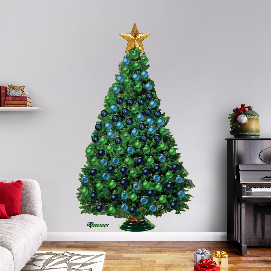 Minnesota Timberwolves - Decorate Your Own Christmas Tree - Official NBA - Reusable Vinyl Wall Decals