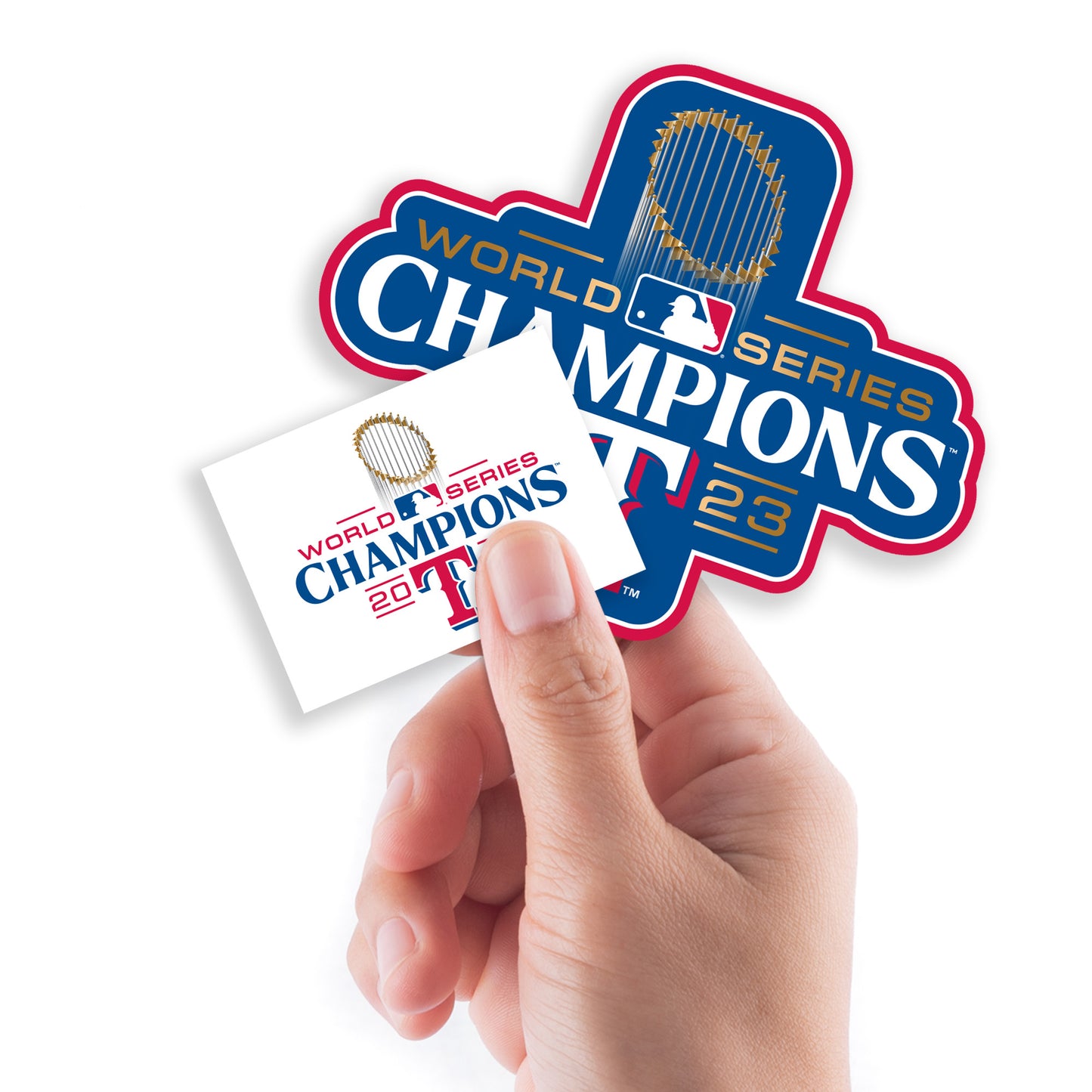 Texas Rangers:   World Series Champions Logo Minis        - Officially Licensed MLB Removable     Adhesive Decal