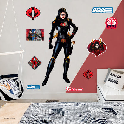 G.I. Joe: Baroness RealBig        - Officially Licensed Hasbro Removable     Adhesive Decal