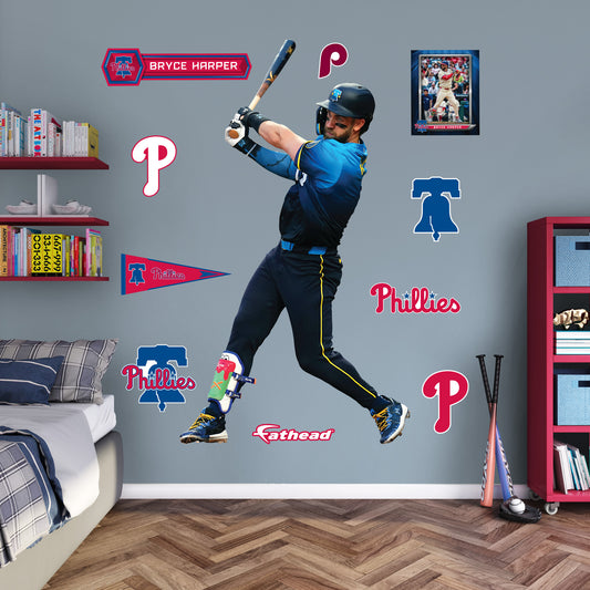 Philadelphia Phillies: Bryce Harper City Connect        - Officially Licensed MLB Removable     Adhesive Decal