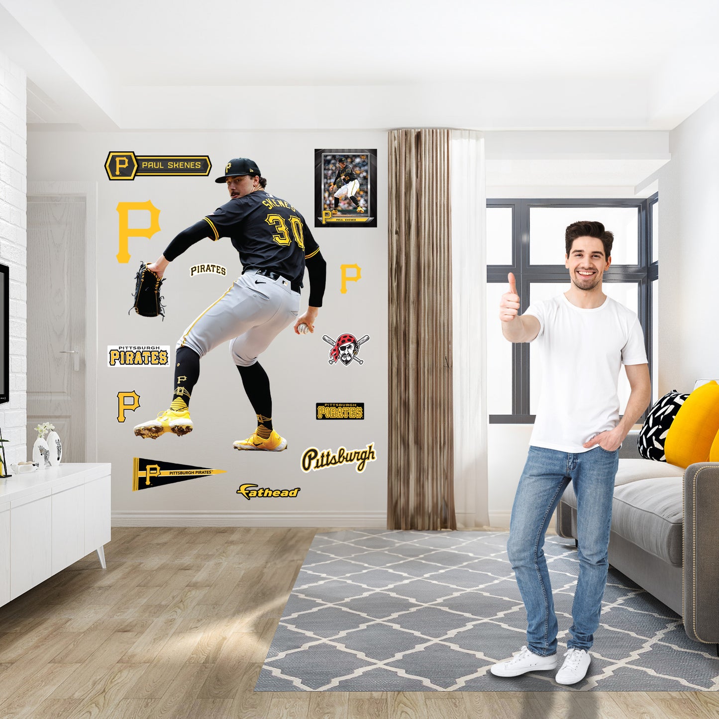 Life-Size Athlete +12 Decals  (51"W x 76"H) 