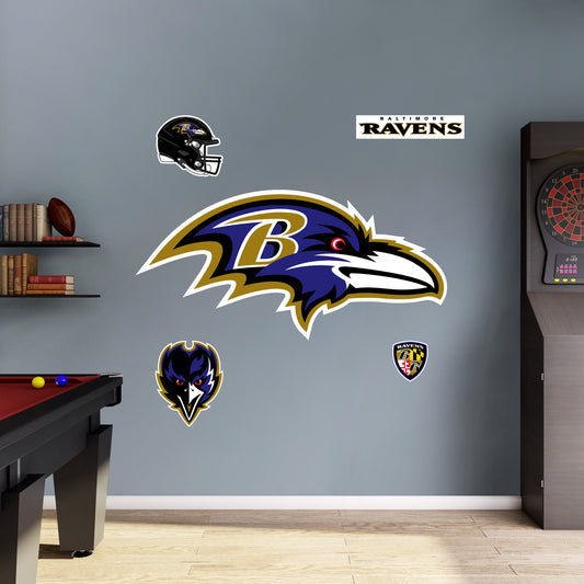 Baltimore Ravens:  2022 Logo        - Officially Licensed NFL Removable     Adhesive Decal