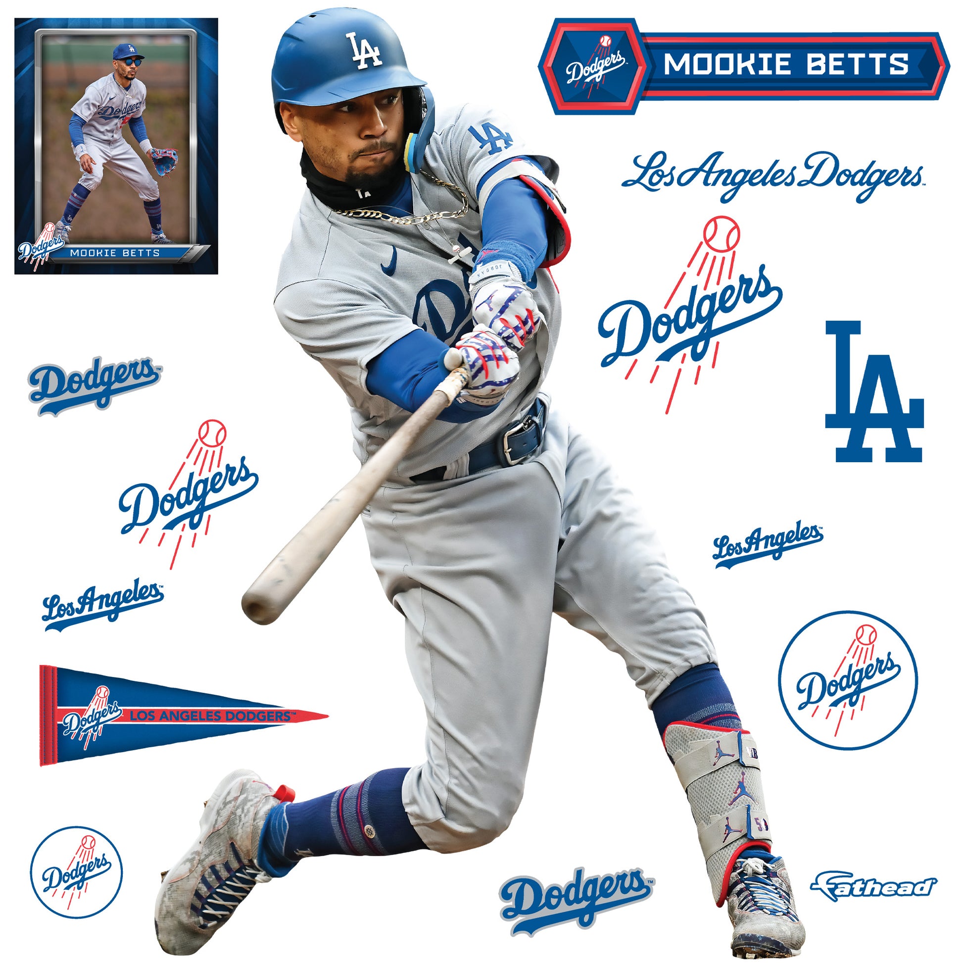 Mookie Betts 50 Los Angeles Baseball Jersey - Mookie Betts - Sticker