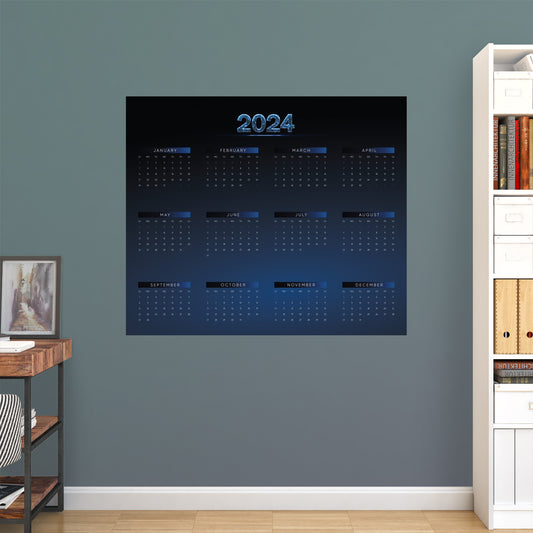 2024 Calendar:  Space Dry Erase        -   Removable     Adhesive Decal