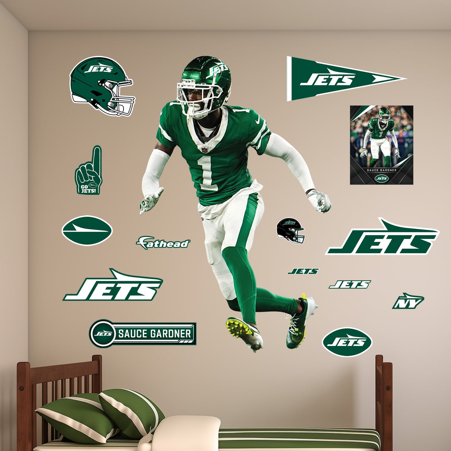 Life-Size Athlete +14 Decals  (48.5"W x 75"H) 